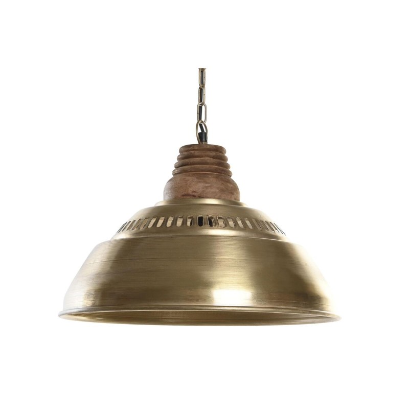 Ceiling Light DKD Home Decor Brown Golden Iron Mango wood 50 W 43 x 43 x 31 cm