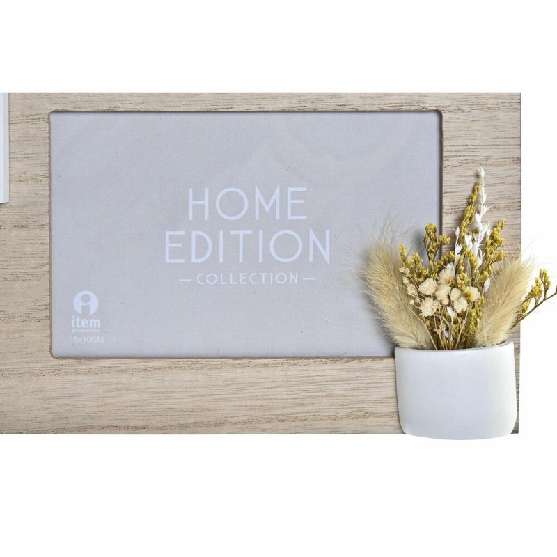 Fotorahmen DKD Home Decor Holz 39 x 3 x 41 cm natürlich Pflanze (2 Stück)