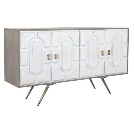 Sideboard DKD Home Decor Grey Golden Metal White Mango wood (152 x 43 x 84 cm)