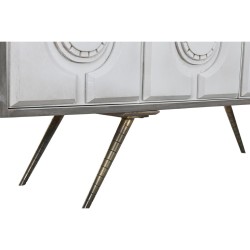 Buffet DKD Home Decor Gris Doré Métal Blanc Bois de manguier (152 x 43 x 84 cm)