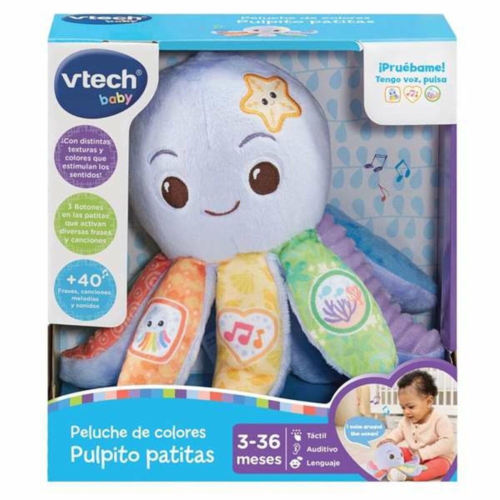 Fluffy toy Vtech Textile Octopus 20,5 x 17,6 x 11 cm