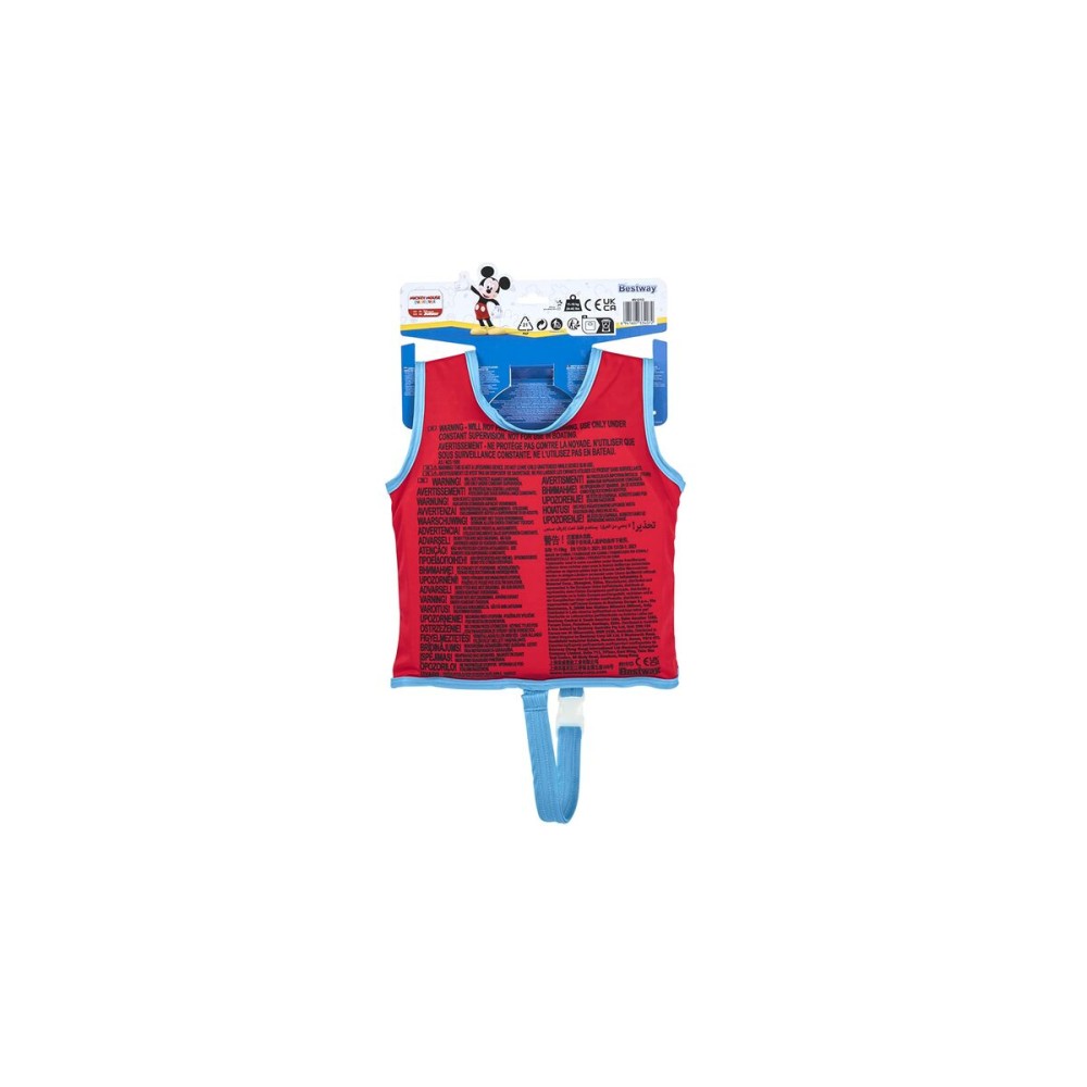 Bestway Gilet Disney Mickey Mouse UPF 50+ 51 cm +1 à 3 Ans Piscine et Plage 09101