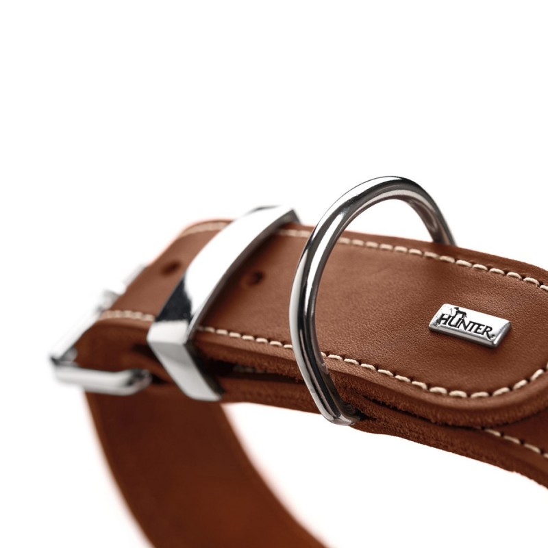 Dog collar Hunter Aalborg Special Cognac