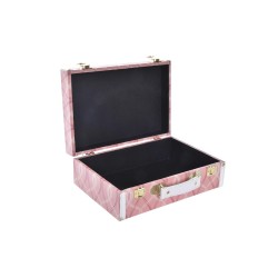 Set of decorative boxes DKD Home Decor Canvas Wood (40 x 31 x 15 cm)