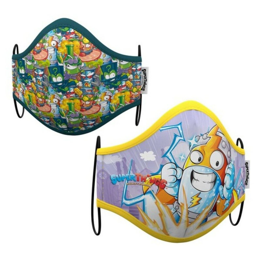 Masque en tissu hygiénique réutilisable Super Zings Premium 10-12 Ans