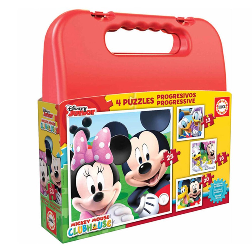 Set de 4 Puzzles Disney Mickey Mouse Progressive Educa 16505 (12-16-20-25 pcs)
