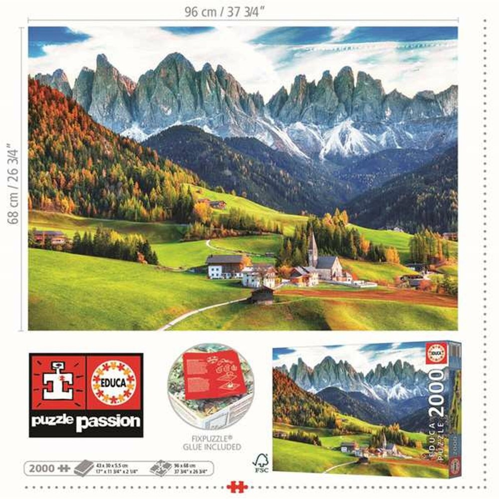 Puzzle Educa Autumn in the Dolomites 2000 Stücke
