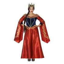 Déguisement pour Adultes 113916 Rouge Blue marine Reine Médiévale