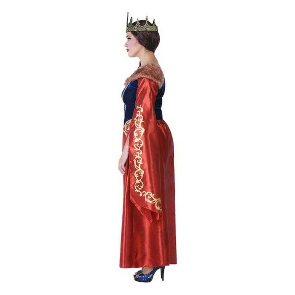 Costume for Adults 113916 Red Navy Blue Medieval Queen