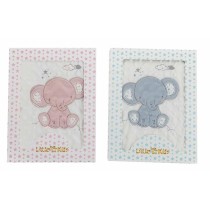 Babydecke Elefant Rosa Stickerei Beidseitig 100 x 75 cm