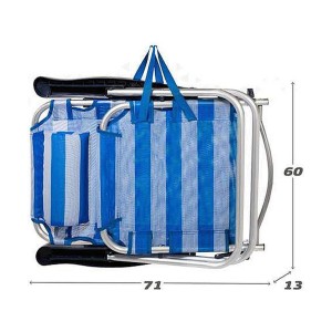 Folding Chair Colorbaby Sailor 48 x 48,5 x 84 cm White Navy Blue