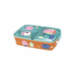 Gamelle à Compartiments Peppa Pig polypropylène 19,5 x 16,5 x 6,7 cm 17 x 14 x 7 cm