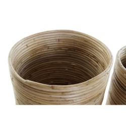 Satz Blumentöpfe DKD Home Decor natürlich Braun Rattan Bali (31 x 31 x 30,5 cm) (3 pcs)