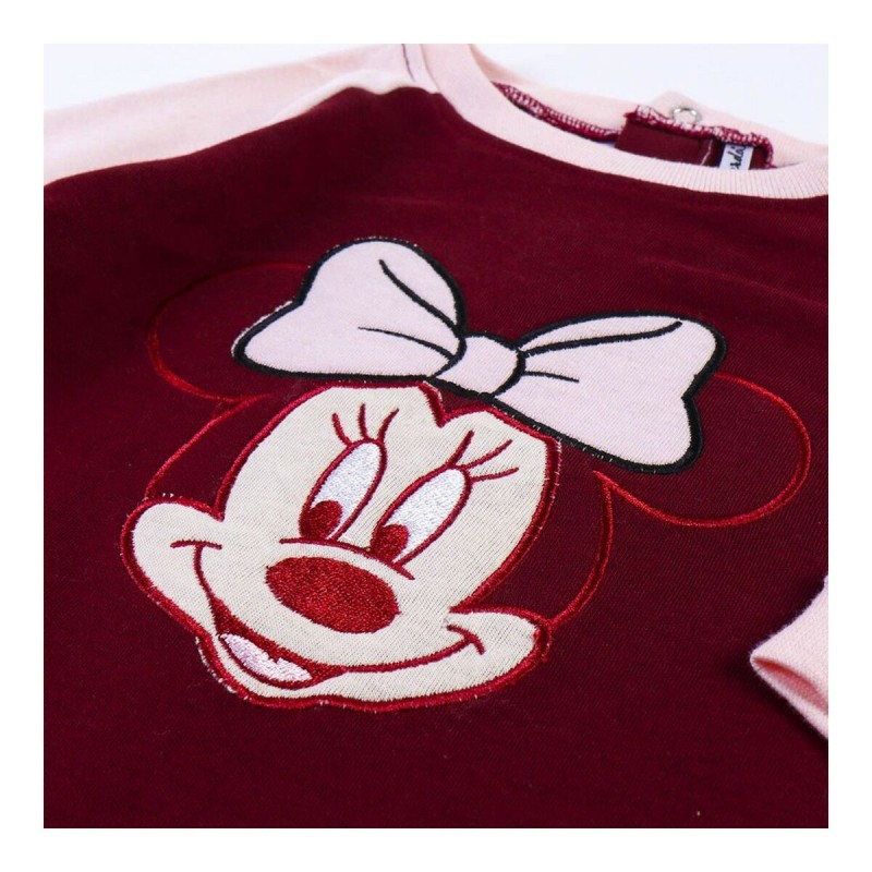 Barboteuse à Manches Longues pour Bébé Minnie Mouse Bordeaux