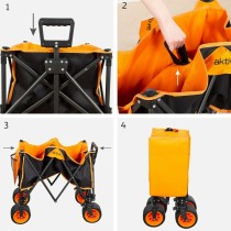 Multi-purpose Cart Aktive Orange 86 x 44 x 53 cm Foldable Beach