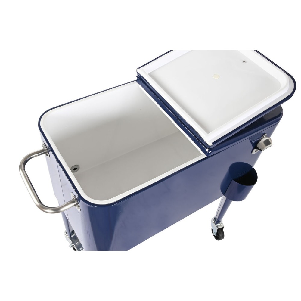 Tragbarer Kühlschrank Home ESPRIT Marineblau Stahl Polypropylen 56 L 74 x 43 x 80 cm