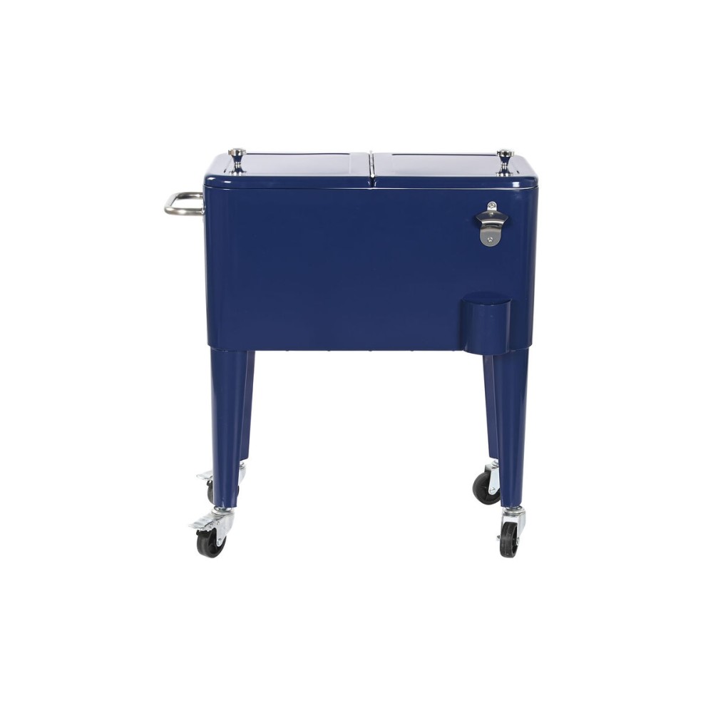 Tragbarer Kühlschrank Home ESPRIT Marineblau Stahl Polypropylen 56 L 74 x 43 x 80 cm