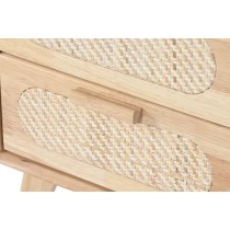 Nachttisch Home ESPRIT Holz Metall Rattan 40 x 30 x 48 cm