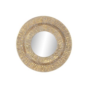 Wandspiegel Home ESPRIT Gold Metall Kristall Moderne 78 x 4,5 x 78 cm