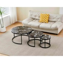 Petite Table d'Appoint Home ESPRIT Noir 80 x 80 x 1 cm