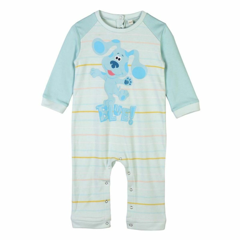 Baby's Long-sleeved Romper Suit Blue Blue