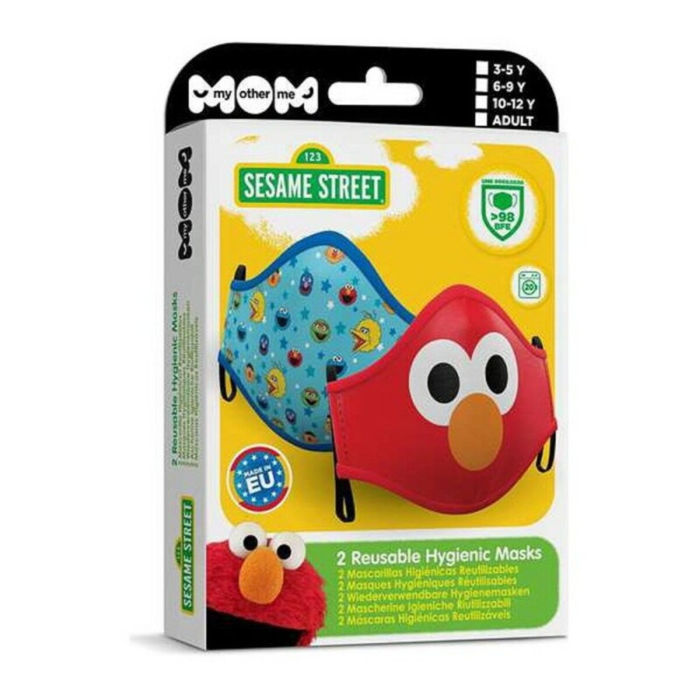 Masque en tissu hygiénique réutilisable Sesame Street Premium 3-5 ans