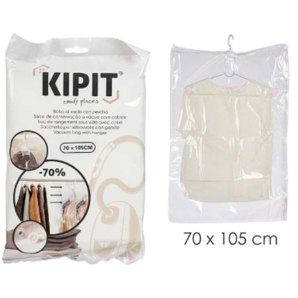 Vacuum Bags Kipit 58097 Transparent Polyethylene Plastic 70 x 105 cm (12 Units)