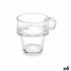 Ensemble de tasses à café Vivalto Z908-4/BHA6 Transparent verre 90 ml (6 Unités)