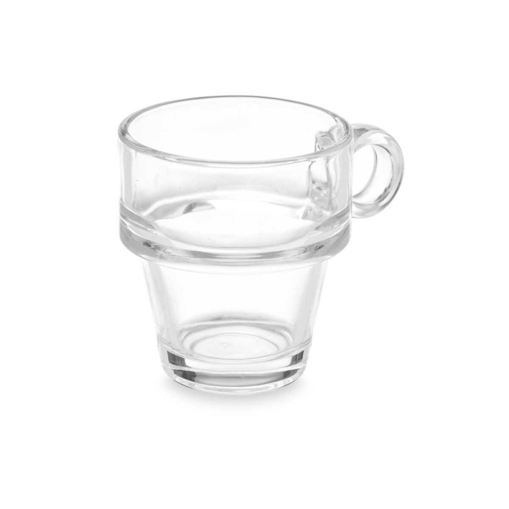 Piece Coffee Cup Set Vivalto Z908-4/BHA6 Transparent Glass 90 ml (6 Units)