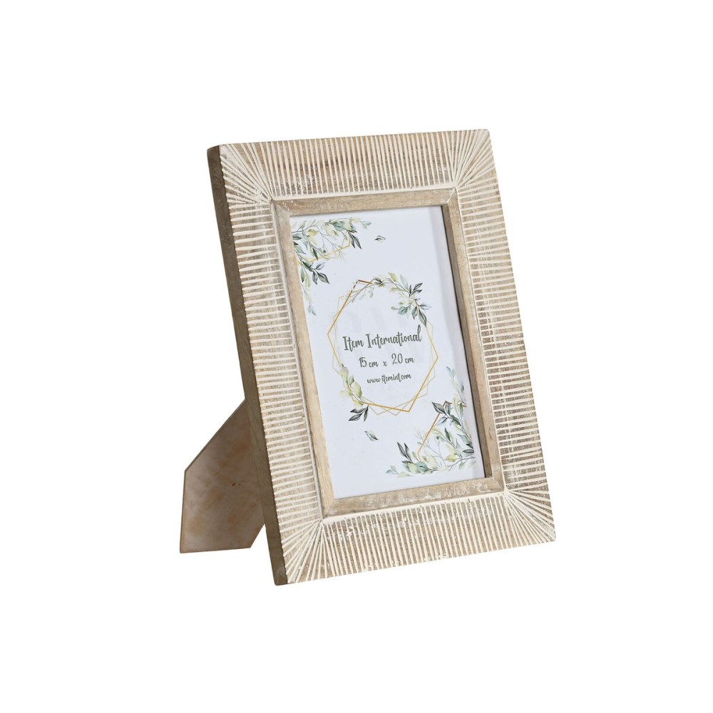 Photo frame Home ESPRIT White Mango wood Modern