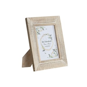 Photo frame Home ESPRIT White Mango wood Modern