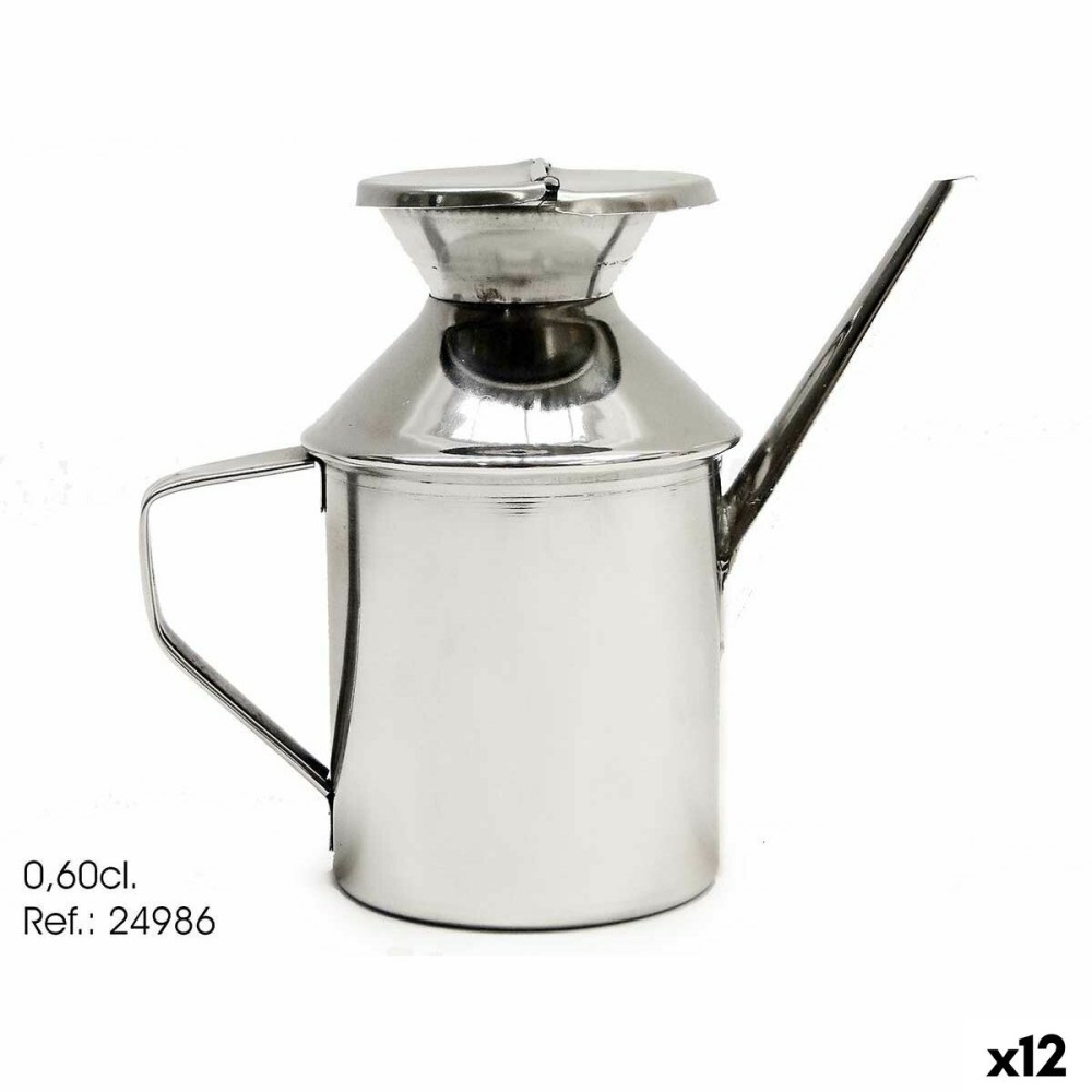 Ölfläschchen Kinvara 2056/BIG Silberfarben Edelstahl 500 ml 17 x 14,5 x 8 cm (12 Stück)