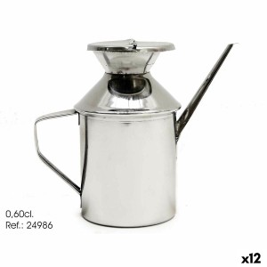 Ölfläschchen Kinvara 2056/BIG Silberfarben Edelstahl 500 ml 17 x 14,5 x 8 cm (12 Stück)
