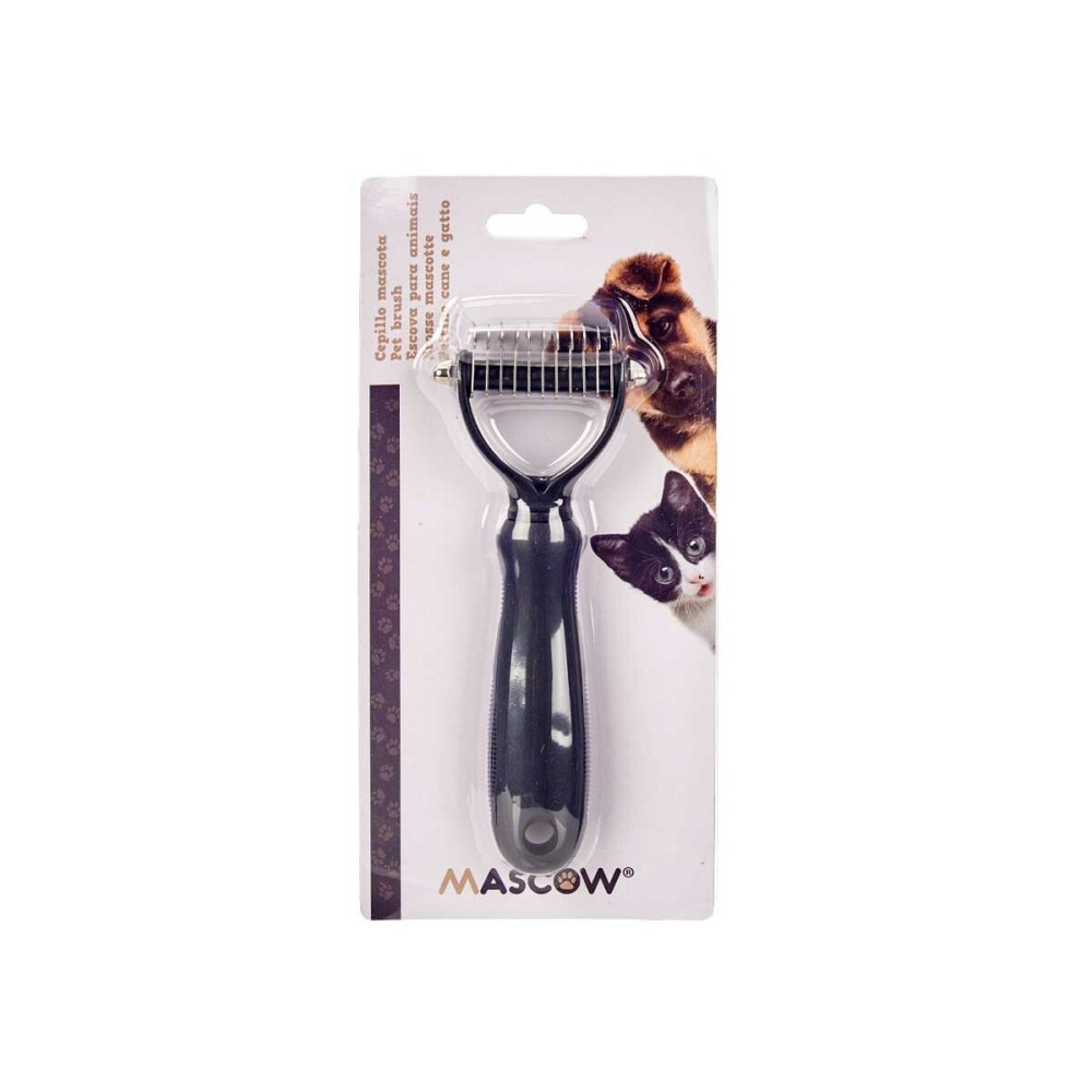 Dog Brush Mascow 333 Black Silicone 6,5 x 17 x 3 cm 12 Units