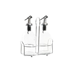 Cruet DKD Home Decor Vinegar server Transparent Metal Crystal (2 Units) (2 pcs)