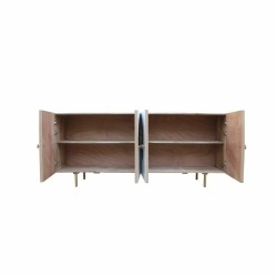 Buffet DKD Home Decor Blanc Marron Doré Métal Bois de manguier 177 x 45 x 75 cm