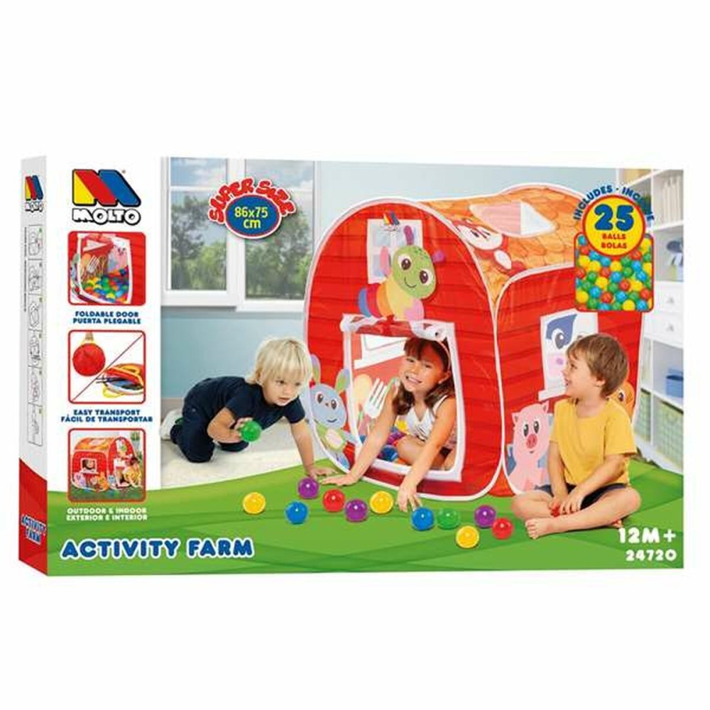 Ball Pool Moltó 61,5 x 27,5 x 32,5 cm Balls x 25 Farm