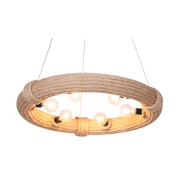 Ceiling Light DKD Home Decor Brown Rope (51 x 51 x 10 cm) (47 X 47 X 10 CM)