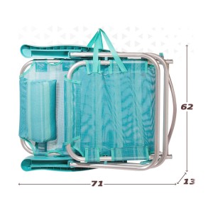 Folding Chair Colorbaby Mediterran White Turquoise 48 x 45,5 x 84 cm