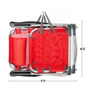 Beach Chair Colorbaby Red 48 x 60 x 90 cm