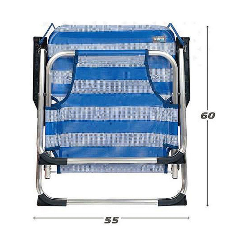 Folding Chair Colorbaby 55 x 35 x 72 cm White Navy Blue