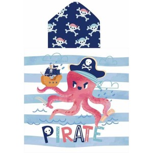Serviette poncho avec capuche Secaneta Piratepolp 60 x 120 cm