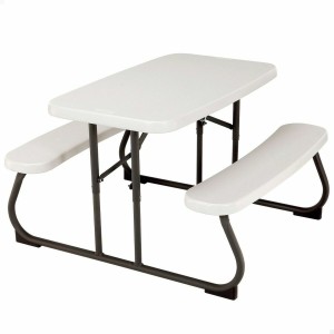 Table de pique-nique Lifetime Pliable Crème Acier 82,5 x 90 x 53,5 cm