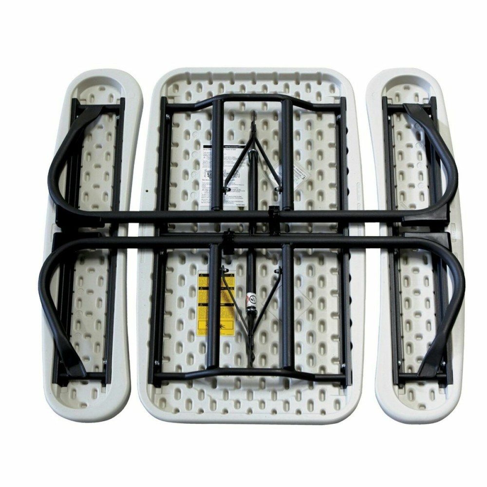 Table de pique-nique Lifetime Pliable Crème Acier 82,5 x 90 x 53,5 cm