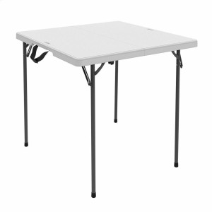Table Piable Lifetime Blanc Carré Acier Plastique 94 x 94 x 74 cm