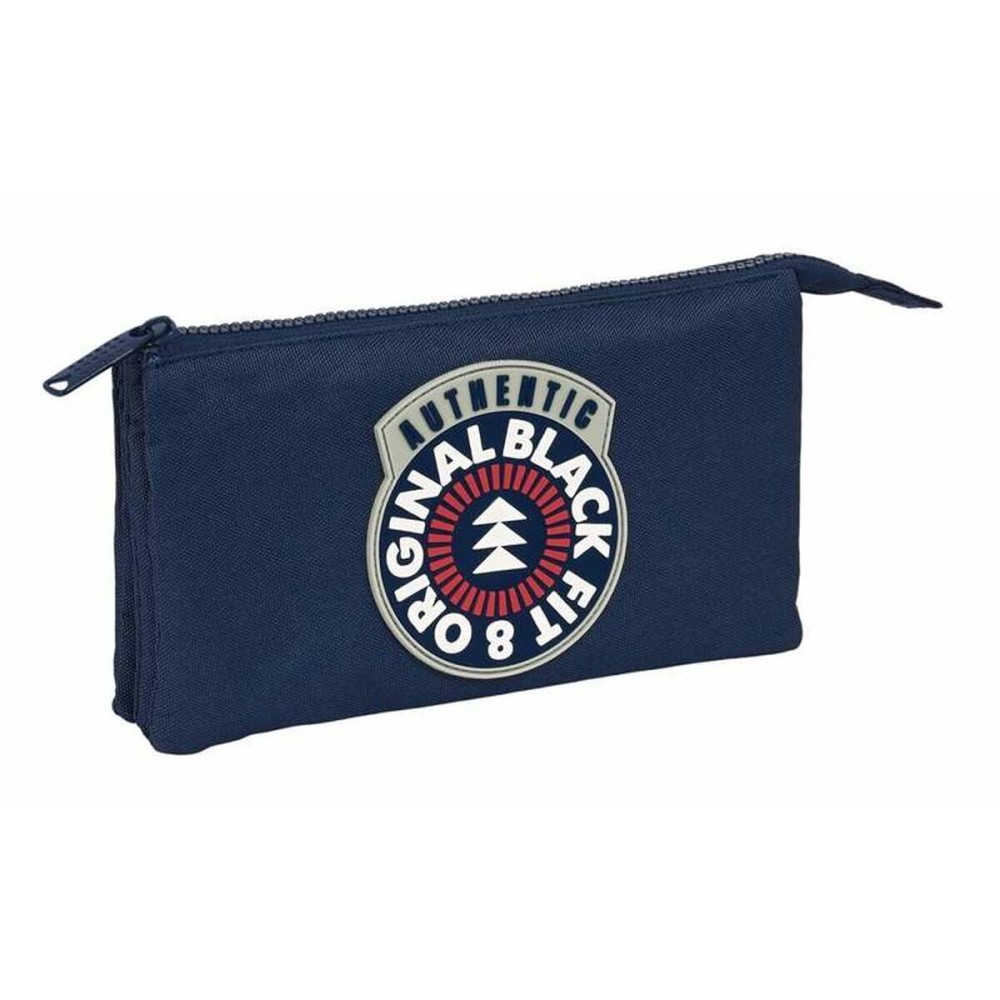Trousse Fourre-Tout Triple BlackFit8 Bleu 22 x 12 x 3 cm