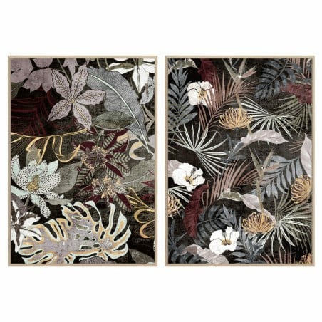 Bild DKD Home Decor Tropical Pflanzenblatt 83 x 4,5 x 122,5 cm 83 x 4,5 x 123 cm (2 Stück)