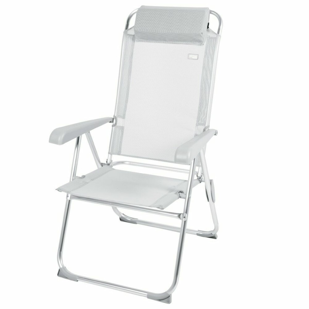 Gepolsterte Campingstuhl Aktive Neigbar Grau 44 x 55 x 101 cm