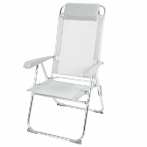 Gepolsterte Campingstuhl Aktive Neigbar Grau 44 x 55 x 101 cm
