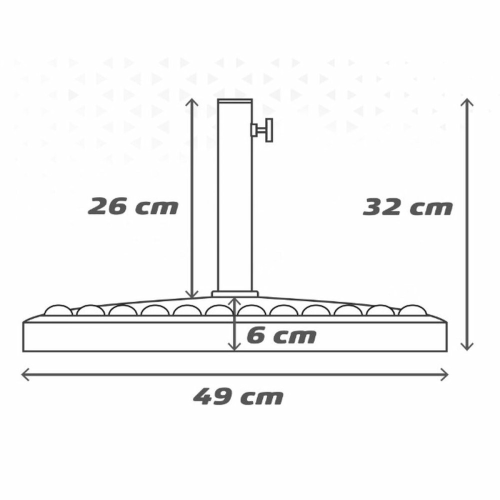 Base for beach umbrella Aktive 14 Kg Black Steel Polyresin 49 x 32 cm